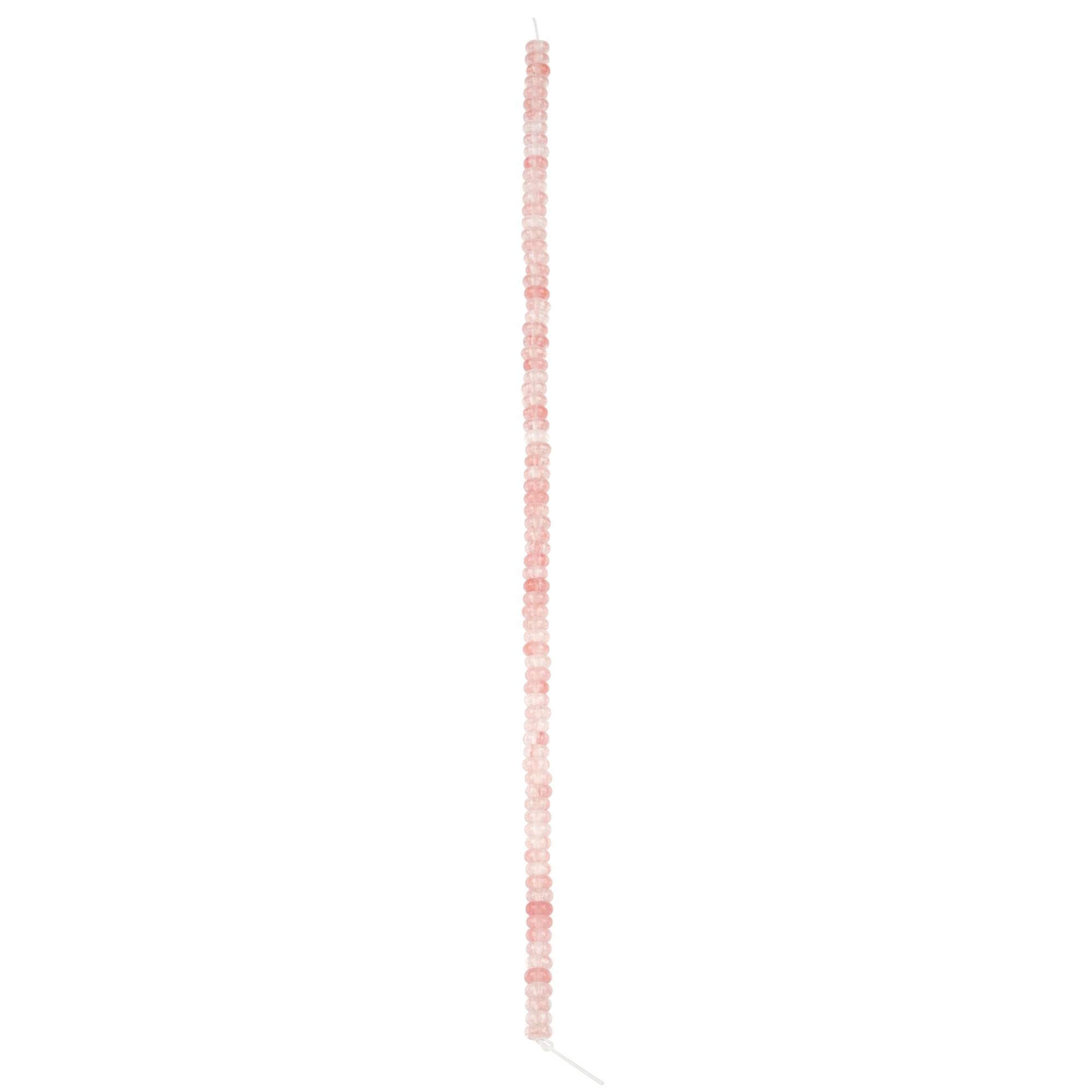 Cherry Quartz Rondelle Beads, 4mm by Bead Landing™